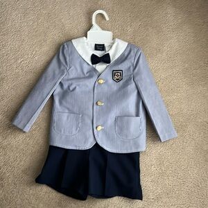 24 month boys shirt, shorts, jacket and bow tie